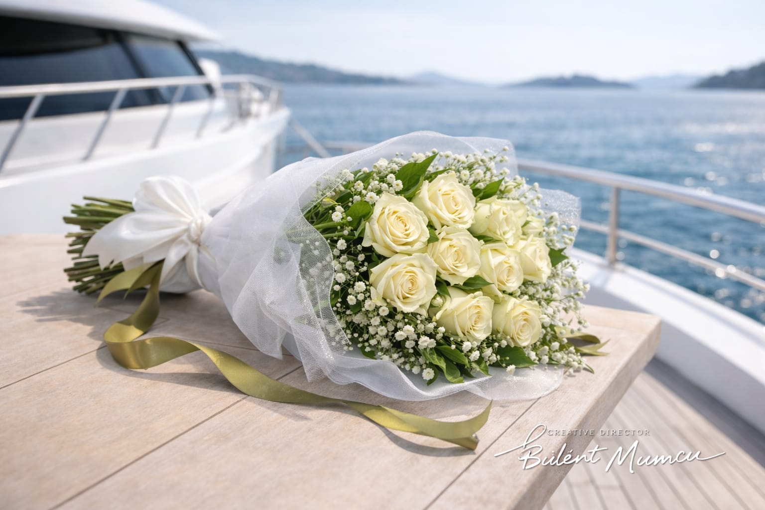 9 Beyaz Gülden Buket 