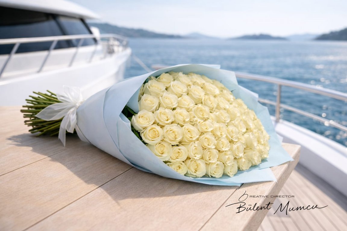 101 Beyaz Gül Buketi 